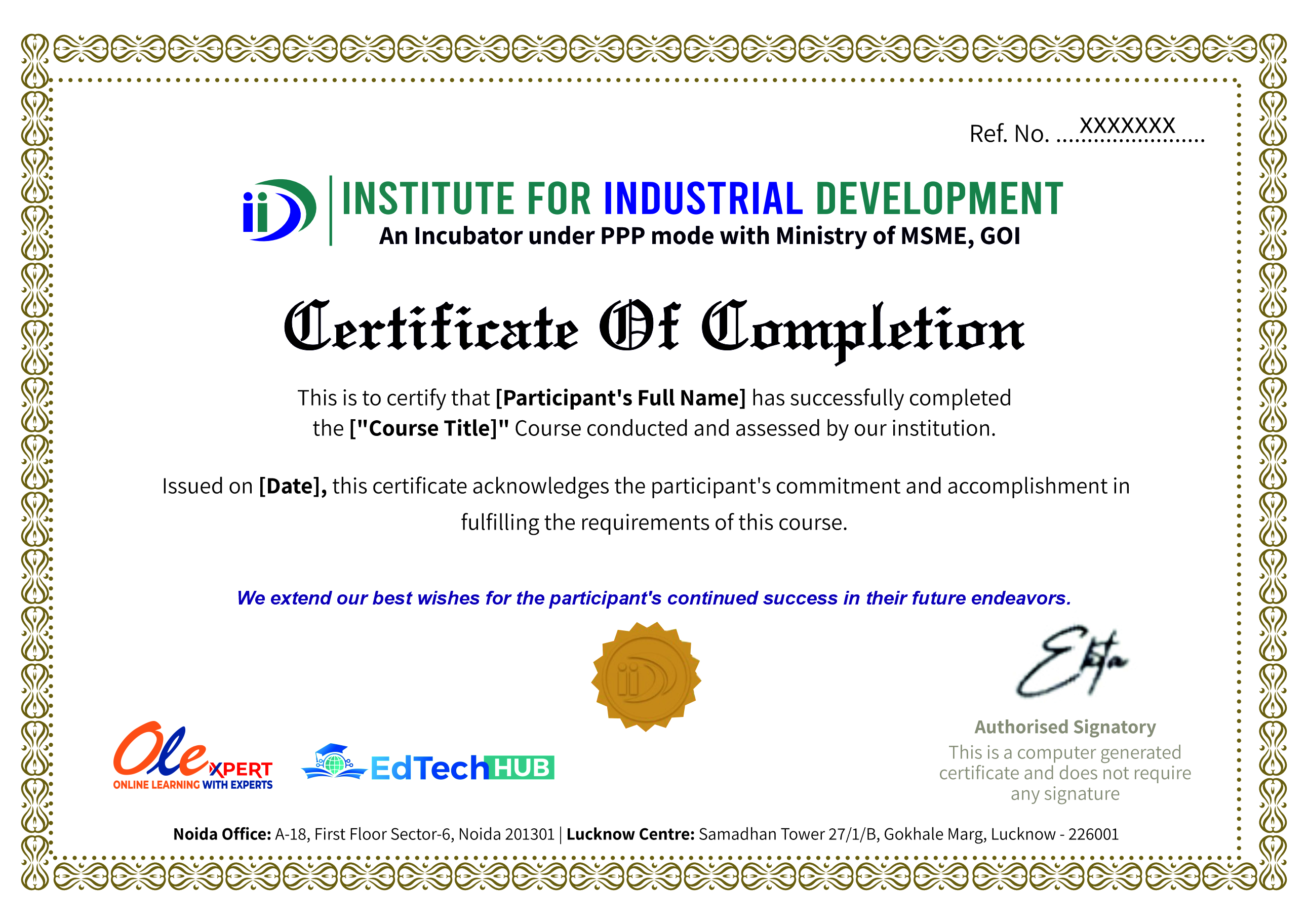 Demo Certificate